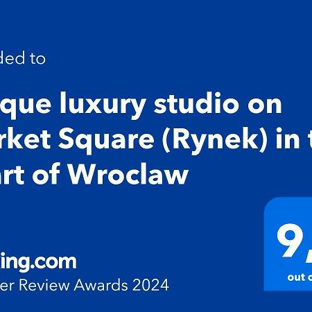 Unique Luxury Studio On Market Square Διαμέρισμα Βρότσλαβ Εξωτερικό φωτογραφία